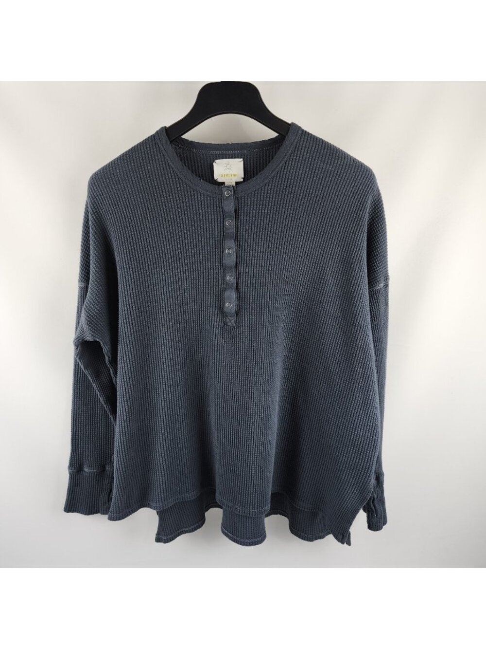 Offline by Aerie Top Womens XL Blue Gray Ribbed L/S Thermal Pullover